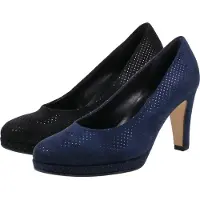 Gabor 91-270 Schuhe Damen Microvelour Plateau Pumps Weite F, Schuhgröße:40.5, Farbe:Schwarz