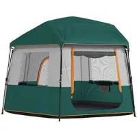 Furnicato Familienzelt Campingzelt 350x350x205 Cm Grün