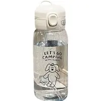 Semoic Plastikwasserflasche Wasserbecher mit Strohhalm Groß Ca