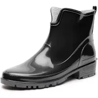 Ladeheid Damen Kurze Gummistiefel LA-930 (Schwarz2, 40)