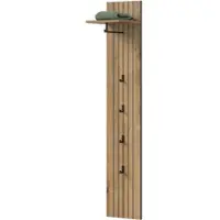 Inn.Furn GARDEROBENPANEEL Evoke Eiche 31 x 160 cm, Wandgarderobe mit Kleiderstange