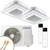 Samsung Multisplit Klimaanlage Mini-Decke | WindFree | 3,5 kW + 3,5 kW | Quick-Connect