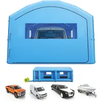 StarTech.com Aufblasbare Lackierkabine Lackierzelt - Spritzkabine 10 x 6 x 4 m - Mit 950 W und 1100 W Gebläsen - Mit Filtersystem - Mit Umkleidebereich - Für Autos und Pick-ups - Tragbar Blau