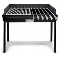 Grillpeter Mangal 5mm Bulat 70 Schaschlikgrill mit Grillgitter 6 Spieße