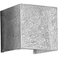 Zafferano Wandleuchte, Aluminium und Polycarbonat, 100x100x100 mm, LED 6.5 Watt, 3000K, IP54, Farbwiedergabe CRI 90, Blattsilber