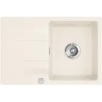SYSTEMCERAM Flächenbündige Spüle GENEA 75 F in JASMIN mit Excenterbedienung /