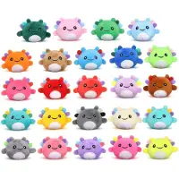 Dopwii 2026 Axolotl Adventskalender, 24 Mini Plüschtiere in 24 Farben, niedliche Überraschungen, Weihnachtskalender Spielzeug für Kinder