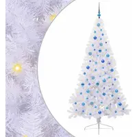 Syfax Künstlicher Weihnachtsbaum Weiß 210 cm PVC und Stahl