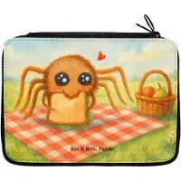 Mr. & Mrs. Panda Mäppchen Spinne Agathe Sandwich Design - Weiß - Geschenk, Glück, Hungrig, Alles Wird gut, Federmappe, Mut, Hunger, Lebensfreude, Bleistiftetui, Etui