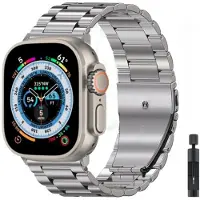StarTech.com Smartwatch-Armband - Metallarmband - Edelstahl - Faltschließe - Für 38/40/41 mm - Titanfarben - Werkzeug inklusive
