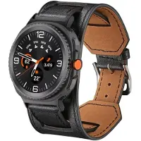 StarTech.com Lederarmband - Samsung Galaxy Watch Ultra 2025 47 mm - Bequem - Metallschließe - Schwarz