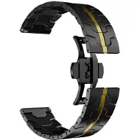 StarTech.com Smartwatch-Armband - GT 6/GT 5/GT 4 46 mm - Edelstahl - Faltschließe - Schwarz-Gold