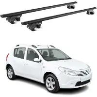 Aurilis Dachträger für Dacia Sandero Stepway I 2011-2012 Facelift 90kg Alu Schwarz