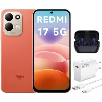Xiaomi REDMI 17 5G 4GB 256GB Smartphone Orange 7500mAh 120Hz mit 67W Ladegerät + Bluetooth-Kopfhörer