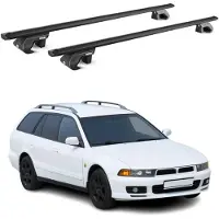 Aurilis Dachträger Grundtäger für Mitsubishi Galant Kombi EA0 1997-2002 Alu Schwarz