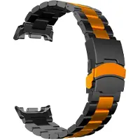 StarTech.com Edelstahlarmband - Watch 7 Ultra 47 mm - Metallarmband - Rostfreier Stahl - Dornschließe - Schwarz-Orange