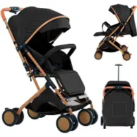 StarTech.com Kinderwagen und Haustierbuggy - Klappbarer Wagen mit Moskitonetz - Für Kinder 1–2 Jahre - Bis 20 kg - Ablagekorb - 4 Räder - Schwarz