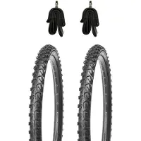 Kujo Hamovack 2 Stk. 26 Zoll Fahrradreifen MTB 26x1.95" 53-559 inkl. Schläuche mit Dunlopventilen