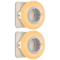 Dopwii LED Nachtlicht Steckdose,Nachtlampe mit Sensor und 3 Helligkeitsstufen, warmes Licht,energiesparend,Orientierungslicht für Kinderzimmer,Bad & Treppe