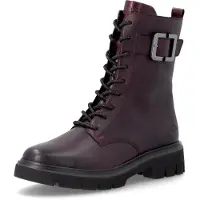 Remonte Damen Schnürbootie mit Schnalle und Profilsohle D1W82, Größe:38 EU, Farbe:Rot