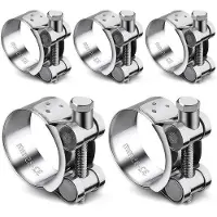 OEM Bouten für Schwimmbecken, 5 Stück - Stahl, verstellbar - Passstück 32-35 mm - Set für Schwimmbecken, Benzin- und Gartenschläuche