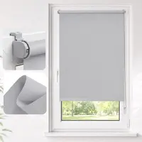 Salcar Rollos für Fenster ohne Bohren Seitenzugrollo Klemmfix Verdunkelnd Freihängend, Sonnenschutz Verdunklungsrollo, Sichtschutz Thermorollo 100x130cm