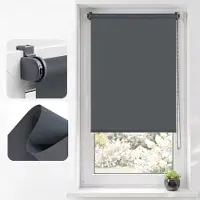 Salcar Rollos für Fenster ohne Bohren Seitenzugrollo Klemmfix Verdunkelnd Freihängend, Sonnenschutz Verdunklungsrollo, Sichtschutz Thermorollo 100x160cm