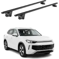 Aurilis Dachträger Grundtäger für VW Tayron II 2024-26 100kg Aluminium Schwarz 2 tlg