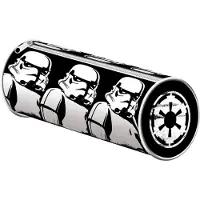 Markenlos Federmäppchen im Barrel-Stormtrooper-Design, schwarz/weiß, 8 cm x 20 cm x 8 cm