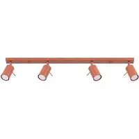 Licht-Erlebnisse Spot Lampe Metall GU10 verstellbar Ocker 4-flammig länglich Modern Strahler