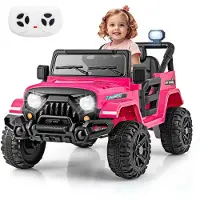 KOMFOTTEU Elektrisches Auto für Kinder, Elektroauto für Kinder, Kinder Elektroauto 12V, mit Fernbedienung, Musik, drahtlose Verbindung, robuste Räder, Sitz mit Sicherheitsgurt