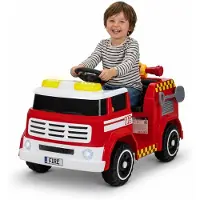 Actionbikes Motors Feuerwehrauto | Kinderauto - Elektroauto - Elektrofahrzeug - 2,4 Ghz Fernbedienung - Hupe, Motor- & Sirenen Sound - ab 3 Jahre