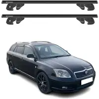 Menabo Dachträger Grundtäger für Toyota Avensis II Kombi 2003-2008 Alu Schwarz 2tlg