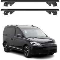 Menabo Dachträger Grundtäger für VW Caddy IV 2020-2026 Aluminium 90kg Schwarz 2tlg