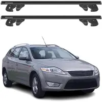 Menabo Dachträger Grundtäger für Ford Mondeo Mk4 Turnier 2007-2014 Alu Schwarz 2tlg