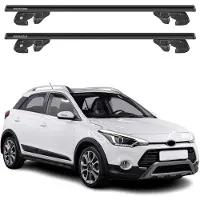 Menabo Dachträger Grundtäger für Hyundai i20 Active 2016-2020 Alu 90kg Schwarz 2tlg