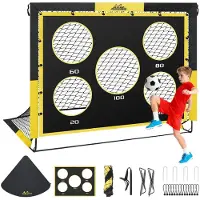 Merkloos Pop-Up Fußballtore 5×4 FT - Trainingsmaterial für Kinder - Tragbar - Schockbeständig