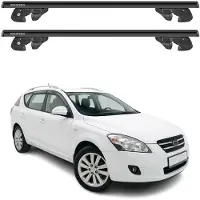 Menabo Dachträger Grundtäger für Kia Ceed I Kombi 2006-2012 Alu 90kg Schwarz 2tlg