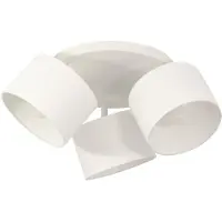 Licht-Erlebnisse Spot Strahler Metall Stoff E27 verstellbar B: 45 cm Weiß 3-flammig Modern