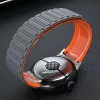 StarTech.com Silikonarmband für Smartwatch - Redmi Watch 5 - Magnetischer Verschluss - Weiches Material - Grau-Orange-B