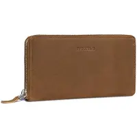 ROYALZ 'Lilly" Vintage Portemonnaie Damen Groß Leder - große Geldbörse mit 12 Kartenfächern - Echtleder Geldbeutel RFID Schutz - viele Fächer Portmonee mit extra Münzfach