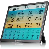 Bresser 4CAST XL Basisstation für WLAN Funk Wetterstation, 48,3 cm Display