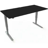 Stier Elektrisch Höhenverstellbarer Schreibtisch 501-43 160 x 80 cm Schwarz/Silber 65-125 cm