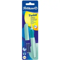 Pelikan Twist P457, Mintfarbe, Kartuschenfüllsystem, Edelstahl, Medium, Beidhändig, Deutschland