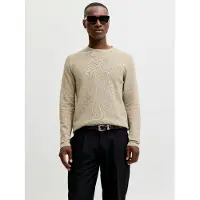 Jack & Jones Rundhalspullover "JJEAUSTIN KNIT CREW NECK NOOS" Baumwollmischung, regular fit