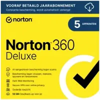 Norton 360 Deluxe | 5 Geräte | 1 Jahr | 50 GB Cloud-Speicher | Windows, Mac, Android &amp; iOS