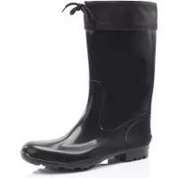 Ladeheid Damen Gummistiefel mit Stulpe LA-968 (Schwarz/Schwarz, 40)