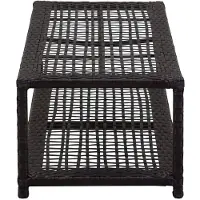 vidaXL Schuhbank Schwarz 80 x 40 x 30 cm Poly Rattan