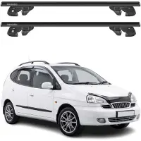 Menabo Dachträger für Daewoo Rezzo / Chevrolet Rezzo (U100) Alu 90kg Schwarz 2tlg