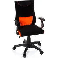 Hjh OFFICE KIDDY PRO AL - Kinderdrehstuhl Schwarz / Orange